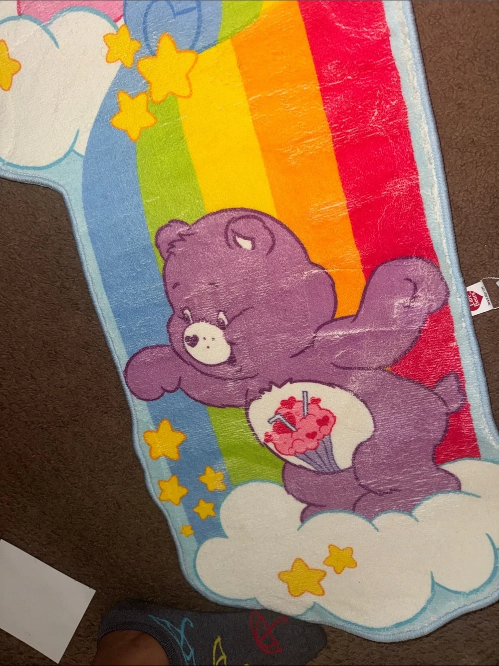 Care Bears Pink & Purple Rainbow Cloud Plush Play Mat